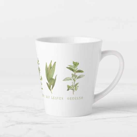 6 HERBES FRAÎCHES Latte Mug (Droite)