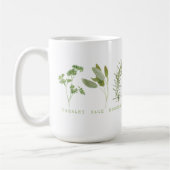 6 HERBES FRAÎCHES Tall White Mug (Gauche)