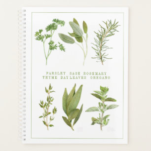 6 HERBES FRESH 8.5x11 Planificateur / Calendrier