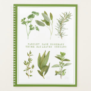 6 HERBES FRESH 8.5x11 Planificateur / Vert