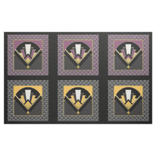 # 6 Iconic Art Deco Fan Design Panels 16 inch Stof