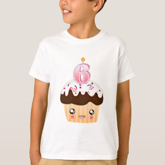 6 jaar Cupcake T - Roze T-shirt