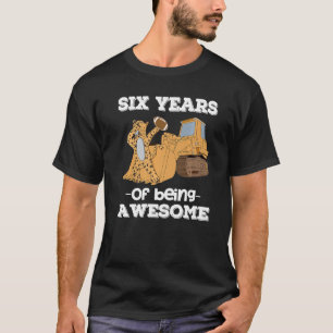 6 jaar Geweldige jongens Cheetah Bulldozer 6t T-shirt