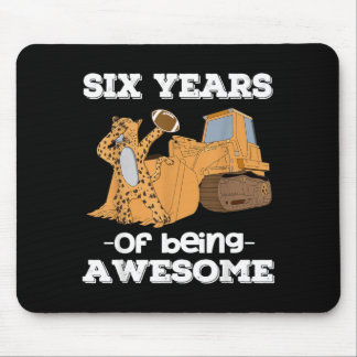 6 jaar lang geweldige jongens Cheetah Bulldozer Muismat