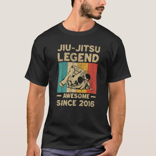 6 jaar oud BJJ Jiu Jitsu Legend Geweldige sinds 20 T-shirt (Voorkant)
