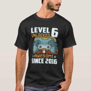 6 jaar oud Gift Boy Niveau 6 Onvergrendeld Geweldi T-shirt