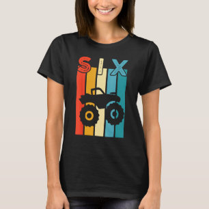 6 Jaar Oud Kind Monster Vrachtwagen Verjaardagsfee T-shirt