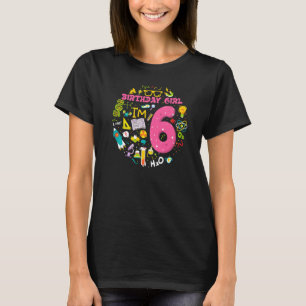 6 Jaar Oud Meisje Wetenschapper 6e Verjaardag Meis T-shirt