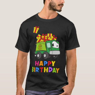 6 jaar oude 6-jarige verjaardag Truck grappige yog T-shirt