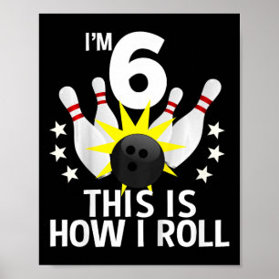 6 jaar oude bowling verjaardagsfeestje hoe ik rol  poster