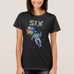6 jaar Oude geboorte Boy Astronaut 6th Birthday T-shirt