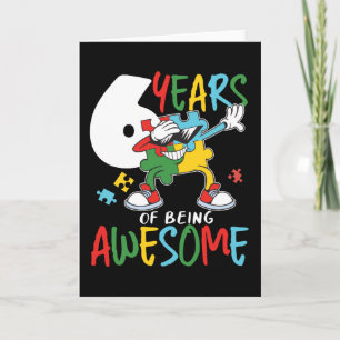 6 jaar oude geboorte, jongen of meisjesautisme kaart