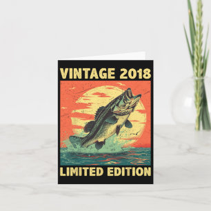 6 Jaar Oude Gift 2018 Gevist Visser Vis 6e B Kaart