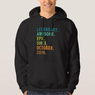 6 jaar oude legering sinds oktober 2016 6e verjaar hoodie