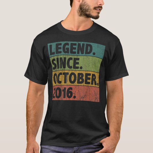 6 jaar oude legering sinds oktober 2016 6e verjaar t-shirt (Voorkant)
