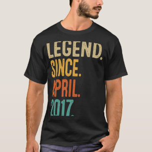 6 jaar oude Vintage april 2017 6e verjaardag 1 T-shirt