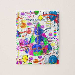 6 januari, Birthday Jigzaag Puzzle Legpuzzel