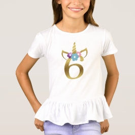 6-jarige Unicorn Birthday Girl voor kinderen T-shirt