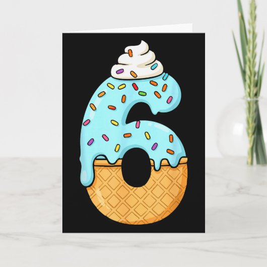 #6 Jersey Uniform Drip Teen Slang, Funny Ice Cream Kaart (Voorkant)