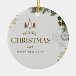 6 kerst keramisch ornament