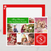 6 Kerstkaart voor fotoserie (Voorkant / Achterkant)