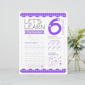 6 Learn To Draw Number 6 Teacher Home Schooling (Staand voorkant)