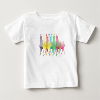 6 llamas 6 kleuren baby shirt
