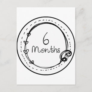 6 maanden Stoodle Milestone Briefkaart
