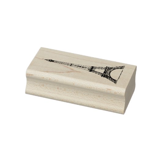 6 maten rubberen stempel met retro afbeelding Eiff (Stempel)