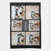 6 Minimalisator voor fotocollage - Kan kleur bewer Theedoek (Verticaal)