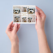 6 Minimalistisch fotocollage - Gold en White Grid Flyer (Hand)