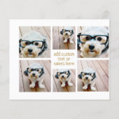 6 Minimalistisch fotocollage - Gold en White Grid Flyer (Achterkant)