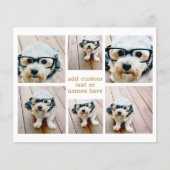 6 Minimalistisch fotocollage - Gold en White Grid Flyer (Voorkant)