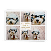 6 Minimalistisch voor fotocollage - Goud en wit Magneet (Horizontaal)