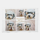 6 Minimalistisch voor fotocollage - Goud en wit Theedoek (Horizontaal)