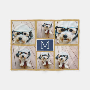 6 Minimalistische de Collage van de foto voegt Uw Fleece Deken