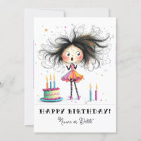 * 6 NOM DE LA PHOTO Carte Anniversaire Personnalis