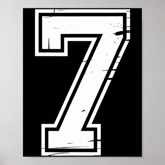 6 Number 67 Six Seven Meme Poster (Voorkant)