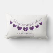 6 of een bruiloft met vrouw paars hart kussen (Voorkant)