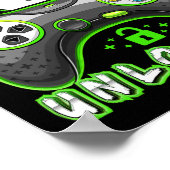 6 Ontgrendeld Videospel 6e Verjaardag Gamer Jongen Poster (Hoek)