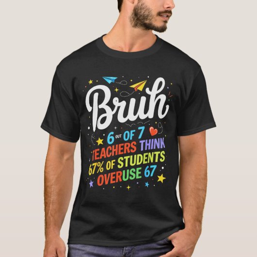 6 Out Of 7 Teachers Think 67% Of Students Overuse  T-shirt (Voorkant)