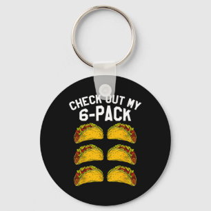 6 Pack Fitness Taco Funny Mexican Gym Top voor Tac Sleutelhanger