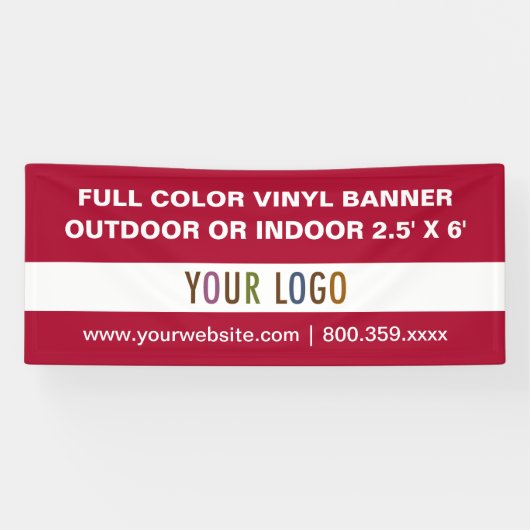 6' Panneau personnalisé Bannière en vinyle extérie (Horizontal)