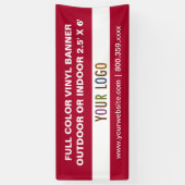 6' Panneau personnalisé Bannière en vinyle extérie (Vertical)
