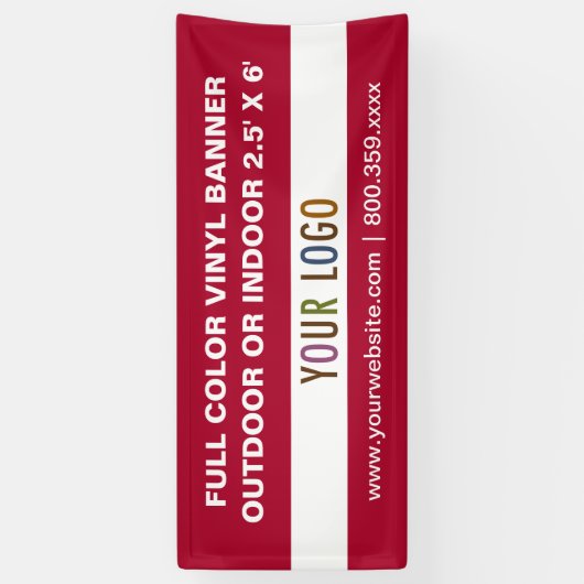 6' Panneau personnalisé Bannière en vinyle extérie (Vertical)