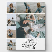6 Personalized Best Aunt Photo Collage Fotoplaat (Voorkant)