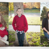 6 Photo Aquarelle Triple Carte de Noël (Intérieur au milieu)