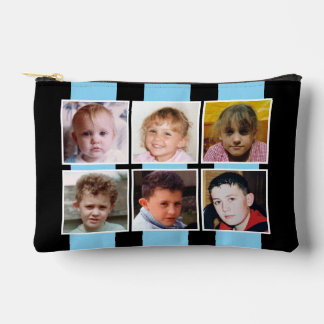 6 photo collage black blue etui