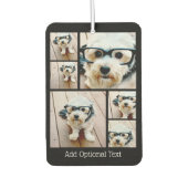 6 Photo Collage - funky pattern black Luchtverfrisser (Voorkant)