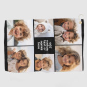 6 Photo Collage Minimalist - wit en zwart Golfhanddoek (Horizontaal)